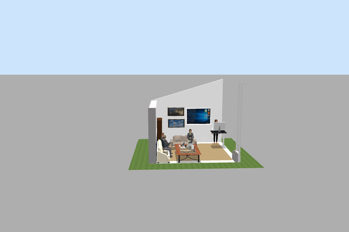 3D Modeling Desain Interior Booth Event