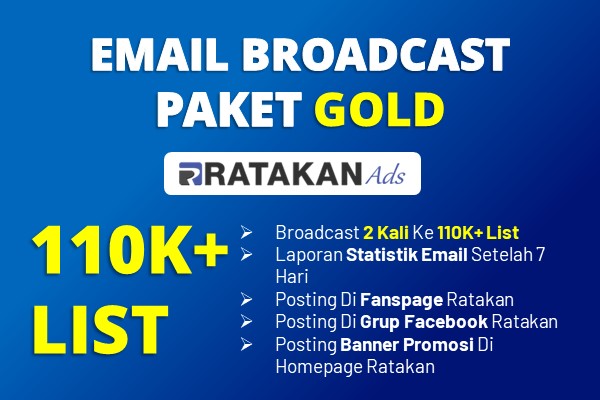 Email Broadcast Ads Paket GOLD