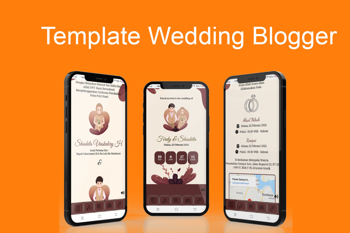 Download Gratis Template Wedding Blogger Kekinian