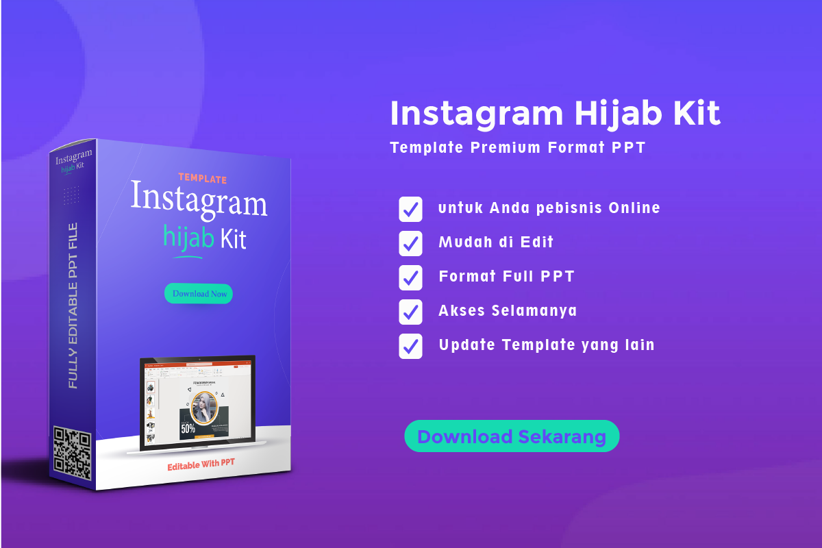 FREE Template Instagram Hijab Kit Format PPT
