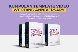 CAVERSARY - Kumpulan Template Video dalam format Canva untuk Pembuatan Video Wedding Anniversary