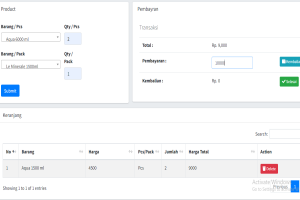 Source coode-Software Website, Aplikasi kasir (poin of sale) dengan inventory dan laporan transaksi