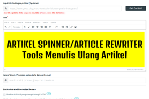 Tools Artikel Spinner/Article Rewriter (Bahasa Indonesia & Inggris)