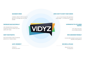 VIDYZ 2.0 SOFTWARE MARKETING VIDEO PLAYER HOSTING PLATFORM 200GB