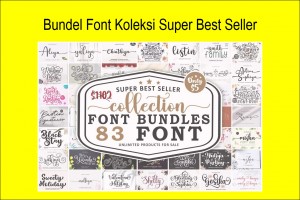 4 Bundle Fonts Premium & Eksklusif terbaik Vol.-4