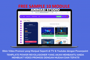 FREE SAMPLE ANIMASI STUDIO - GRATIS 10 MODULE VIDEO ANIMATION 