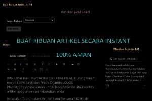 [Tools Buat 1 Milyar Artikel Secara Instant] Tools Instant Artikel #Adsense