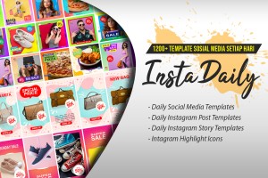 InstaDaily - 1200+ Template Feed & Story Instagram Setiap Hari