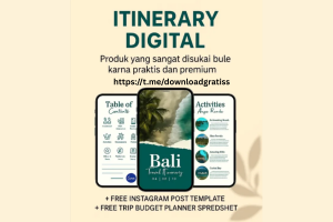 Dollar Dari Itinerary - Lengkap Dengan Itinerary Siap Pakai + Panduan Jualan + Bonus Lainnya