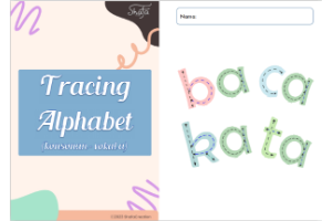 Tracing Alphabet + Flash Card Suku Kata