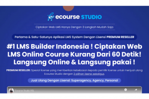 ECOURSE STUDIO SOFTWARE LMS BUILDER RESELLER BUAT ECOURSE MEMBERSHIP 