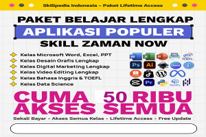 PAKET BELAJAR ONLINE BERSERTIFIKAT, CUMA 35RIBU SAJA