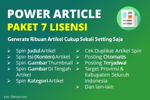 POWER ARTICLE PAKET BISNIS 7 LISENSI