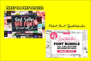 5 Bundle Fonts Premium & Eksklusif terbaik Vol.-6