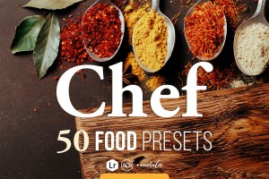 Paket 50 Chef food presets Mobile and Desktop Lightroom