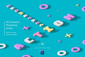 Isometric 3D Generator Photoshop Action