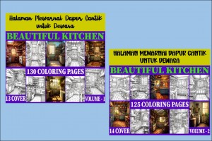 Paket Halaman Mewarnai Dapur untuk dewasa (255 pages)